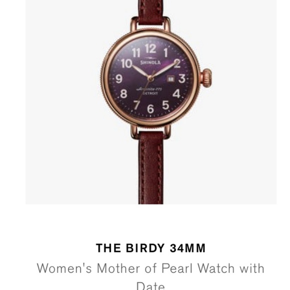 Shinola Birdy Rose Gold w/extra straps - Picture 4 of 8